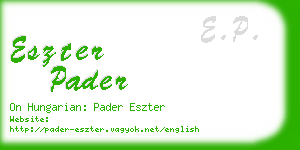 eszter pader business card